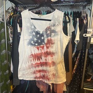 Unity World Wear Patriotic Tank Top in Red, White, and Blue